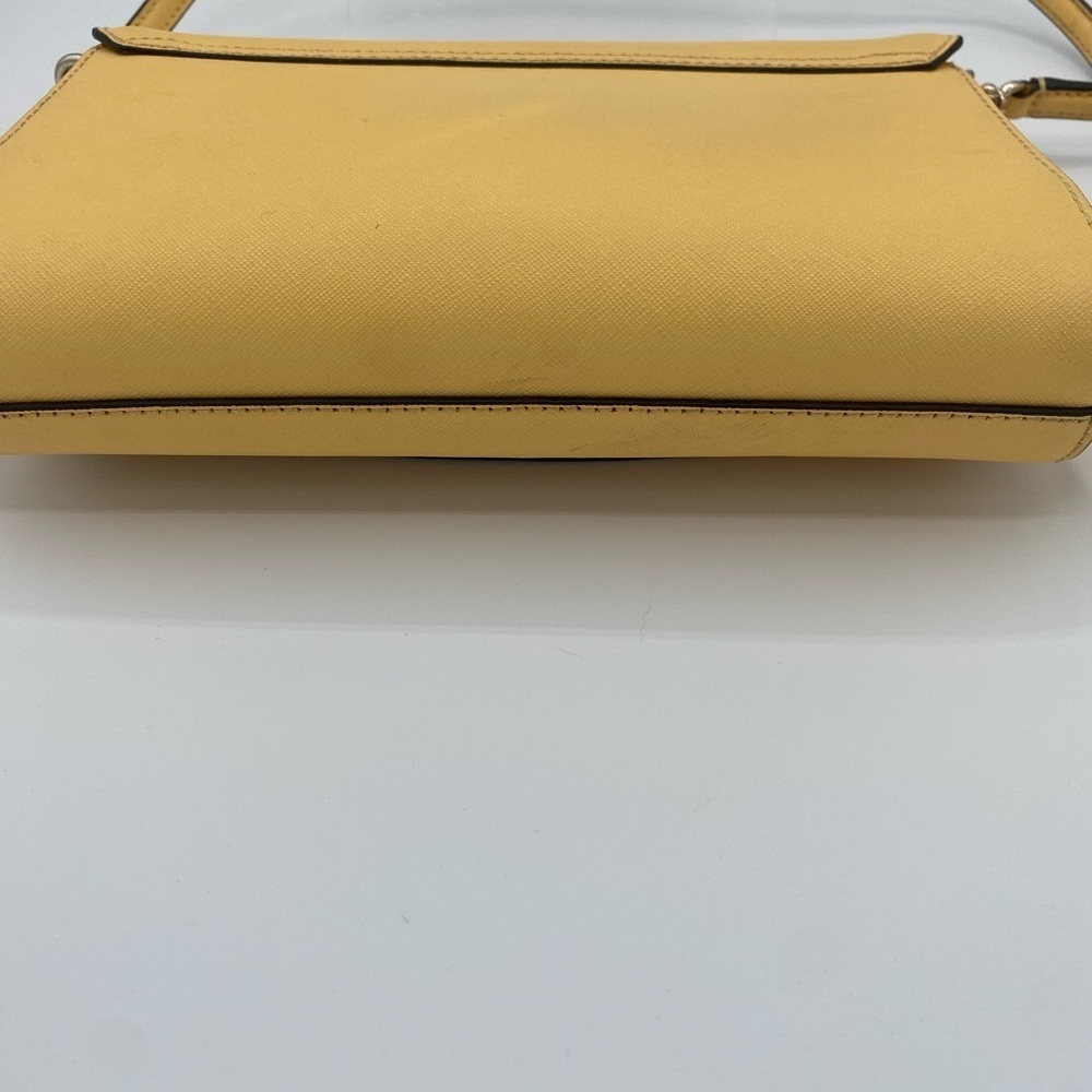 Kate Spade Women's Leather Laurel Way Greer Crossbody Bag Daybreak Yellow Small - Picture 4 of 9